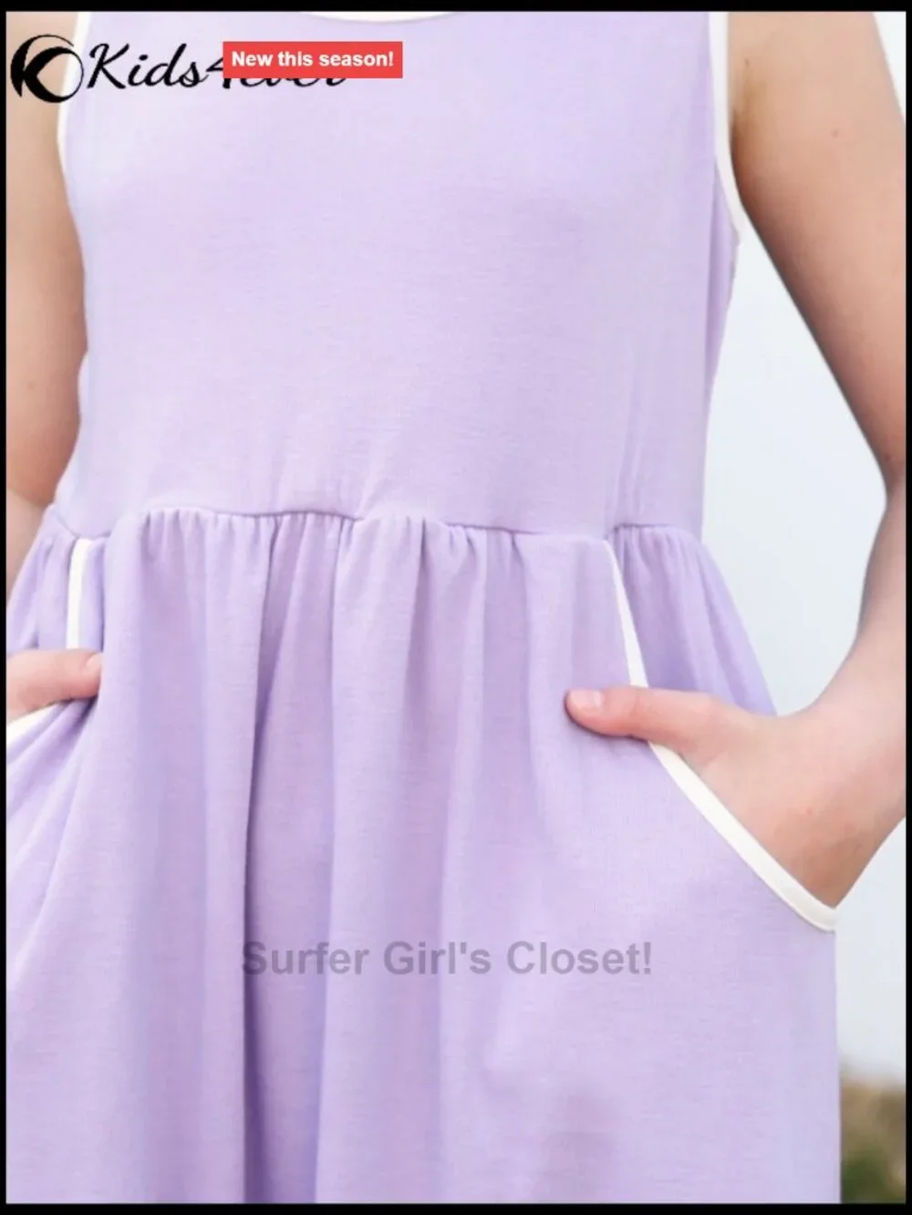 Girls Sleeveless 2-Piece Dress Set with Shorts and Pockets Summer Casual